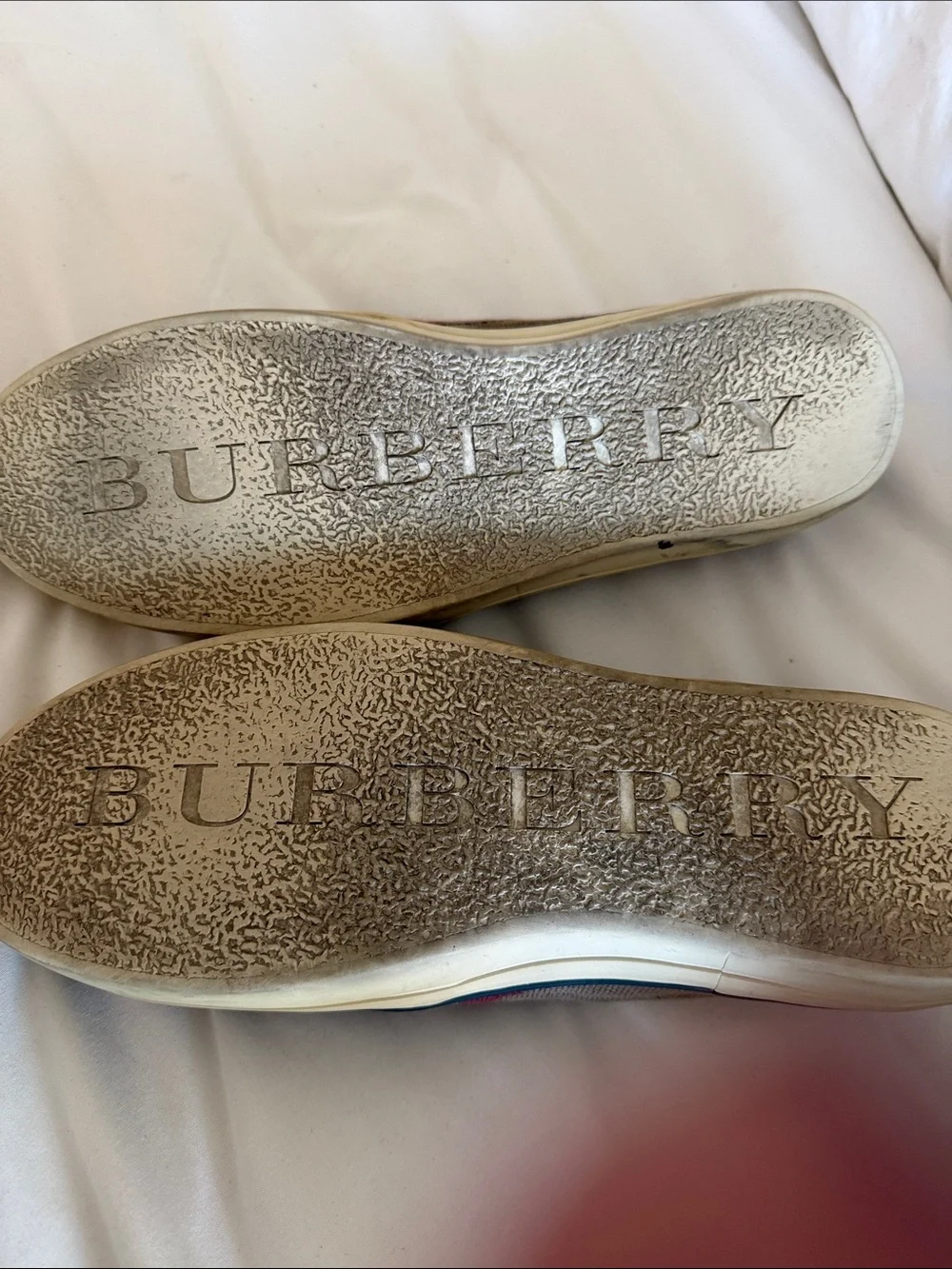 Burberry woman’s  Navy Slip-On Canvas & Suede Casual Shoes - Picture 7 of 7